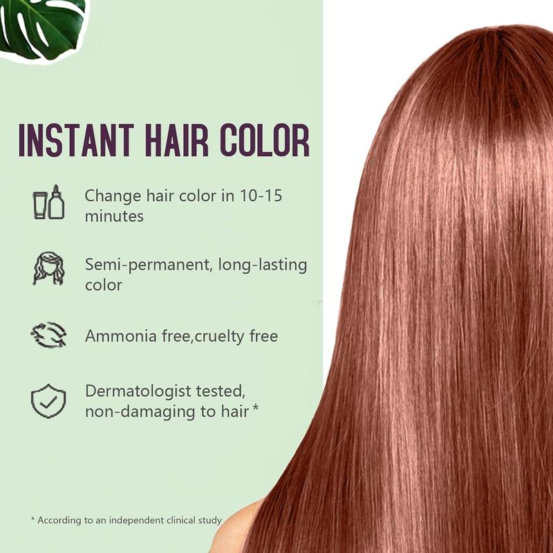 Herbal Light Brown Hair Dye, Color Shampoo - Dyeing, Conditioning, Softening, Semi-Permanent Hair Dye, for Women and Men, 17.60 Fl Oz hair dye shampoo