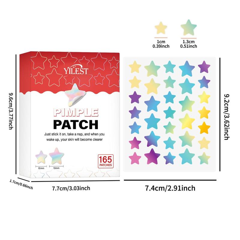 Star Shaped Pimple Patch, 2 Boxes(165pcs box) Acne Cover Sticker, Hydrocolloidal Pimple Patch, Skin Care Product for Women & Men