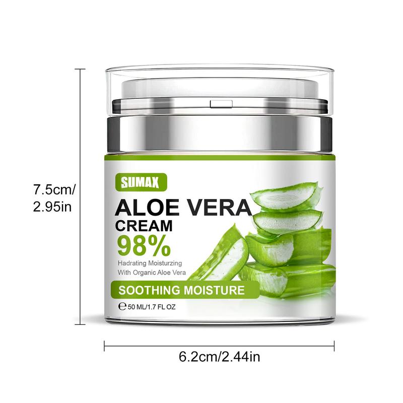 Aloe Vera Facial Moisturizing Cream, Refreshing & Non-greasy Face Moisturizers for Women, Soothing Skin Care Products