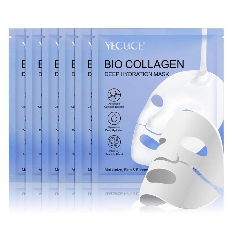 Collagen Firming Mask, 6 Counts set Deeply Moisturizing Facial Masks, Hydrating Facial Mask, Face Mask for Women & Men