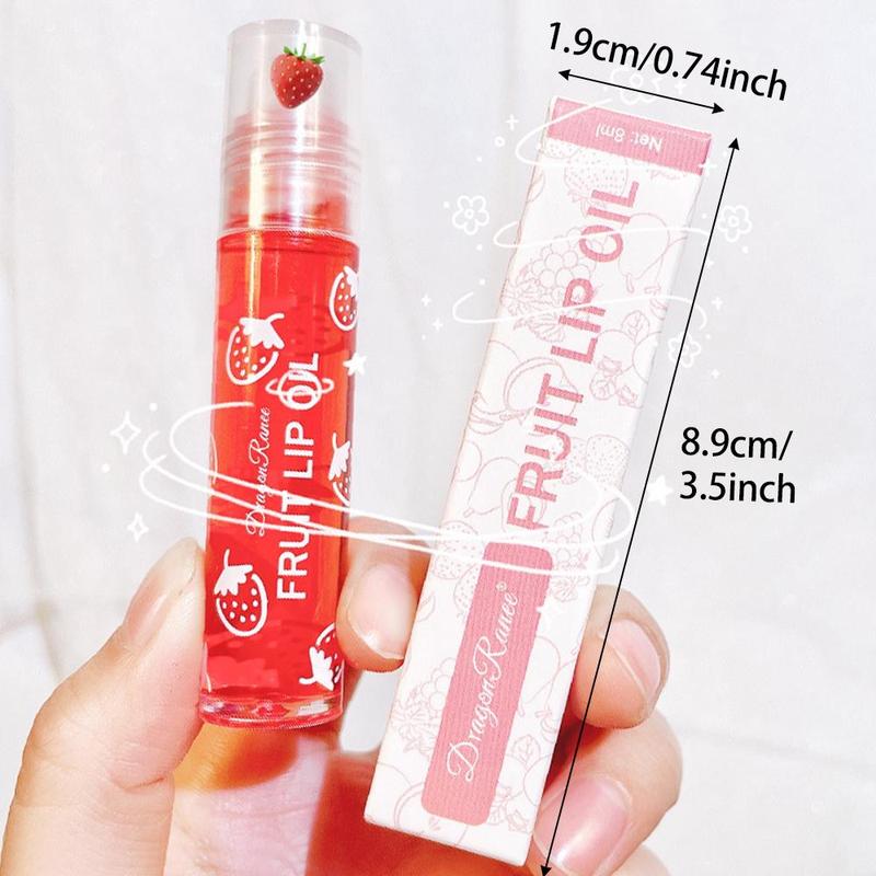 Fruit Lip Oil, 6 Counts set Moisturizing Lip Balm, Lip Oils Lip Gloss, Lip Mask Lip Tint, Hydrating Lip Care Product for Dating and Daily, Lip Care Beauty Products, Makeup Products, Christmas Gifts