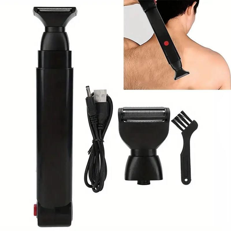 Foldable Back Electric Shaver, 1 Count Portable Rechargeable Razor, Leg Hair Removal Instrument