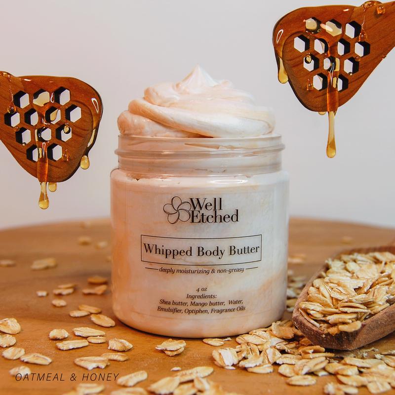 Non-greasy Whipped Body Butter | shea butter, mango butter, natural hydrating moisturizer