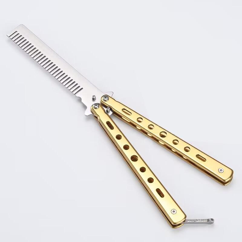 Butterfly Comb, Stainless Steel Rainbow Portable Foldable Hair Comb, Hair Styling Tool Haircare Heatless