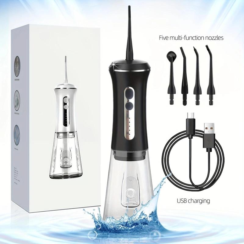 Rechargeable Water Flosser, 1 Set 4 Modes Deep Cleaning Oral Irrigator with Replacement Head, Oral Care Tool for Home & Travel