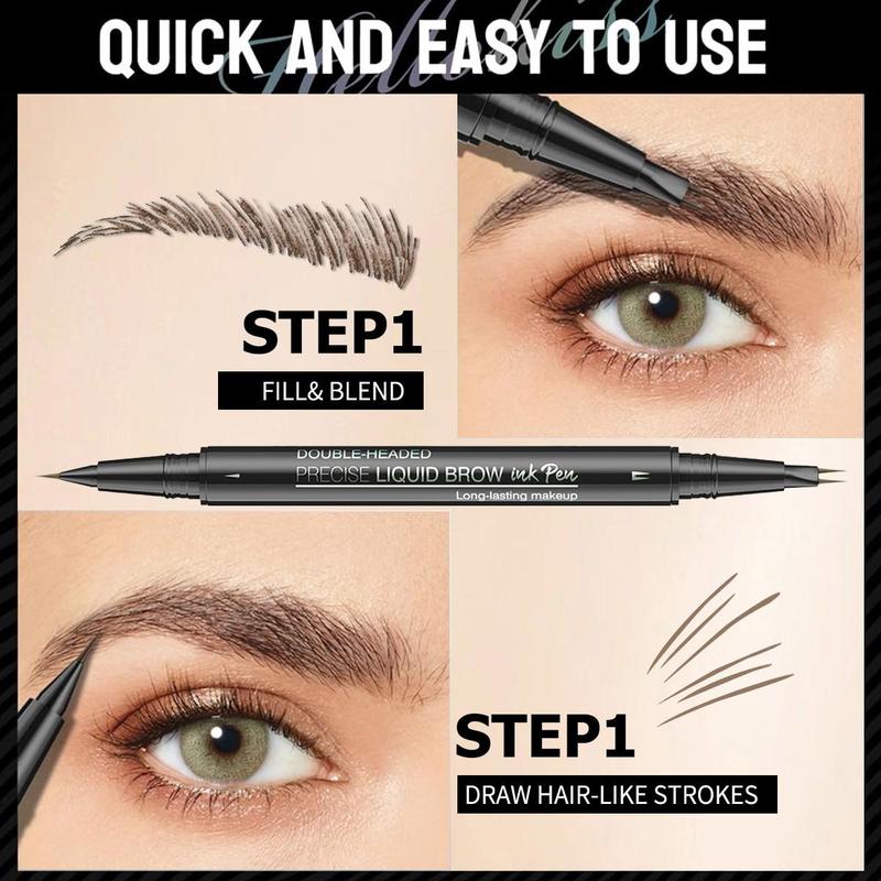 [60%OFF] Curved Eyebrow Pen - Eyebrow Pencil, Brow Pencil 2-in-1 Dual-Ended Microblading Eyebrow Pen with Micro-Fork-Tip and Precise Brush-Tip Create Natural Hair-Like Brows, Last All-Day