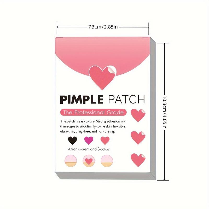 Heart Shaped Acne Patch, 120pcs box Invisible Acne Cover Patches, Facial Skin Care Patches, Acne Treatment Patches for Women & Men