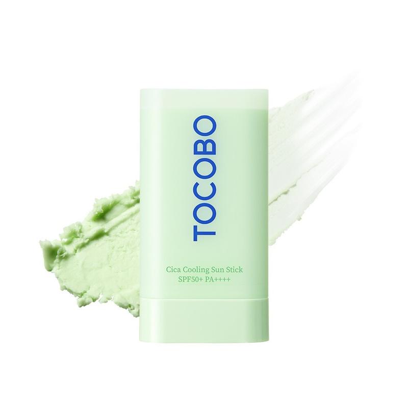 [TOCOBO] CICA COOLING SUN STICK SPF50+ PA++++ 19g, Moisturizing, Sunscreen, Non-comedogenic CIca Cooling Sun reapplying sunstick Balm Hyaluronic