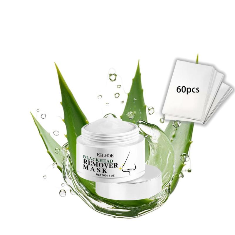 Aloe Vera Nose Pore Cleaning Mask, 60pcs box Deep Cleansing Nose Pore Sticker, Facial Skin Care Product for Men & Women