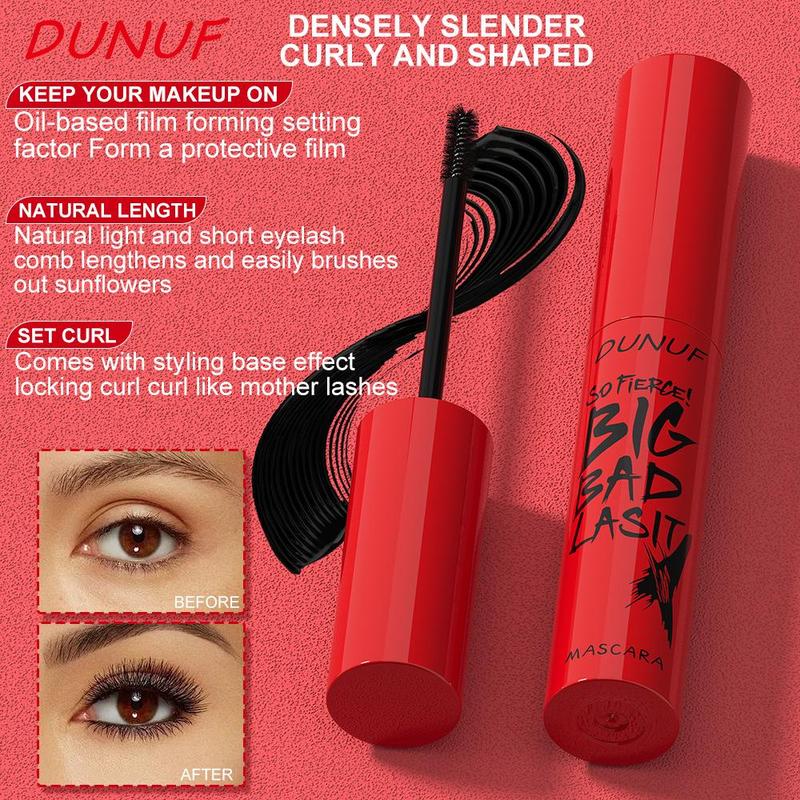 Long Lasting Mascara (3 Counts), Waterproof Curling Mascara, Professional Eye Enhancement Makeup Products for Women & Girls