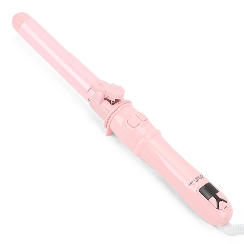 Rotating Hair Curler Curling Wand 28mm 1.1 Inch Curling Irons Hair Waver 30s Instant Heat-Up, Anti-Scald & Dual Voltage with LCD Temp Display 28mm Adjustable Comfort Salon