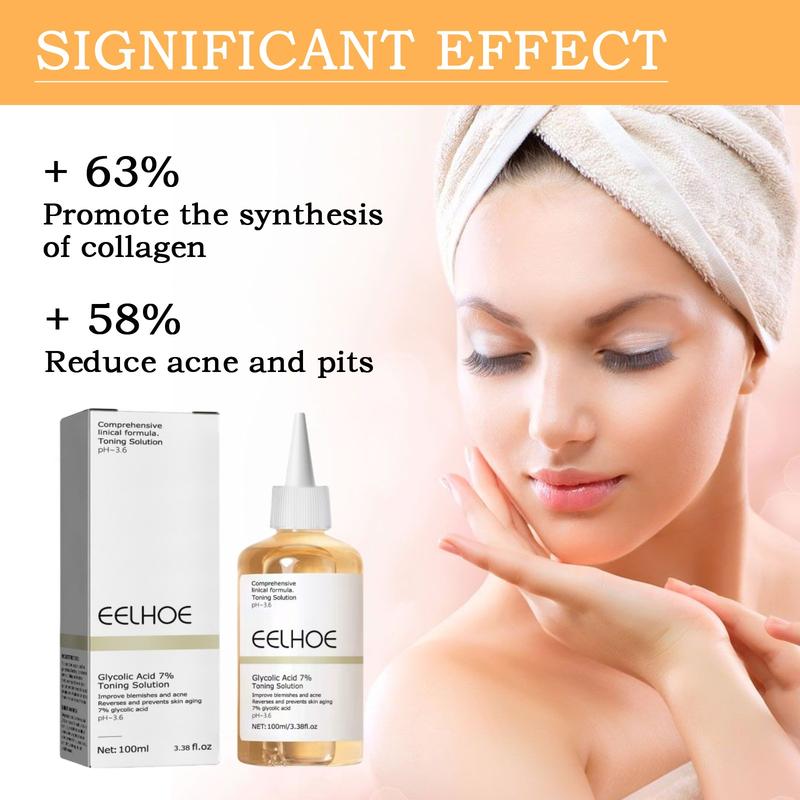 EELHOE Glycolic Acid 7% Toner Hydrating, Moisturizing And Rejuvenating Aloe Aloevera