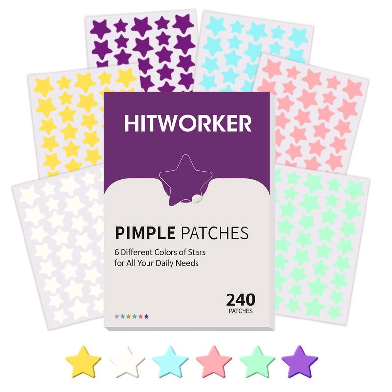 Star Shaped Acne Patches, 240pcs box Pimple Cover Patch, Acne Marks Closed Mouth Acne Cover Patch, Concealer Patches for Women & Men, Christmas Gift