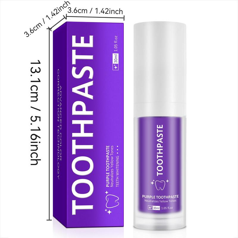 Purple Toothpaste, Deep Cleansing Toothpaste, Oral Care Toothpaste for Freshing Breath, Toothpaste for Adults & Kids