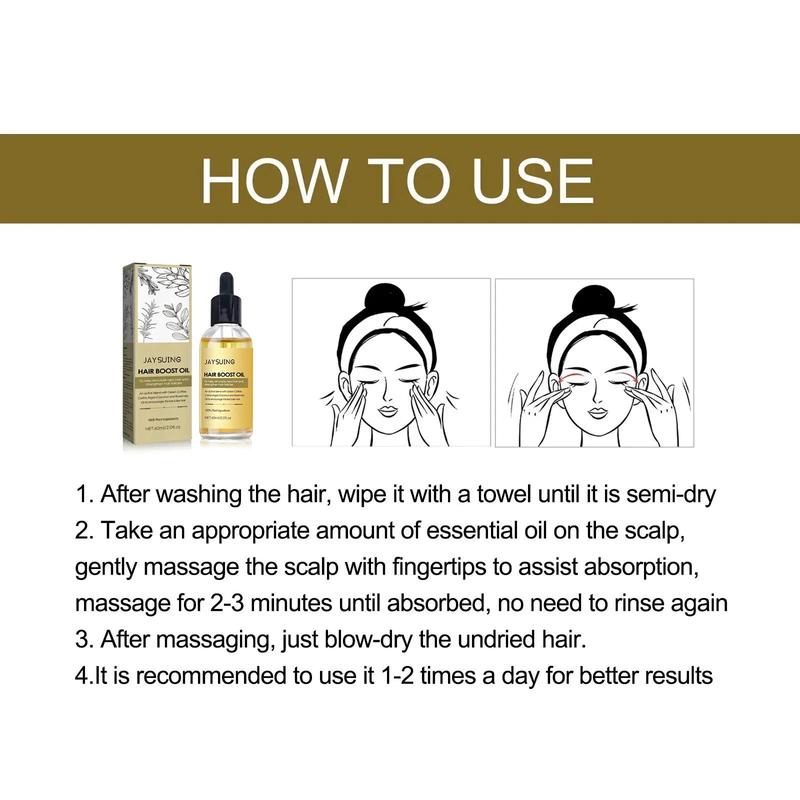 60ml Rosemary Hair Oil, 1 Count Moisturizing Hair Oil for Dry Damaged Hair, Natural Plant Extracts Hair Care Product for Men & Women