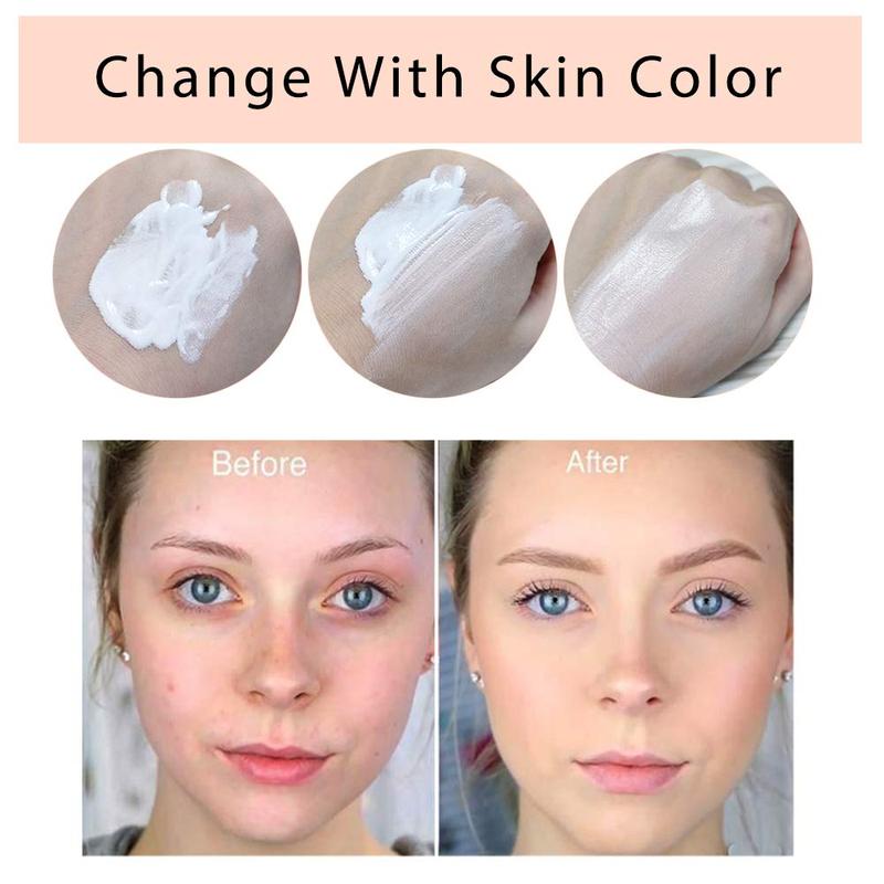 2 Pack TLM Color Changing Foundation Liquid Base Makeup Change To Your Skin Tone By Just Blending, white full coverage foundation, Makeup Foundation BB Concealer Blemish Balm 30ml Cosmetic Cream