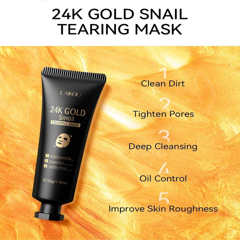 24k Gold Foil Peel Off Mask, 1 2 Boxes Comfort Moisturizing & Nourishing Face Mask, Deep Cleansing & Pore Cleaning Mask, Face Skincare Product for Women & Men, Fall Gift