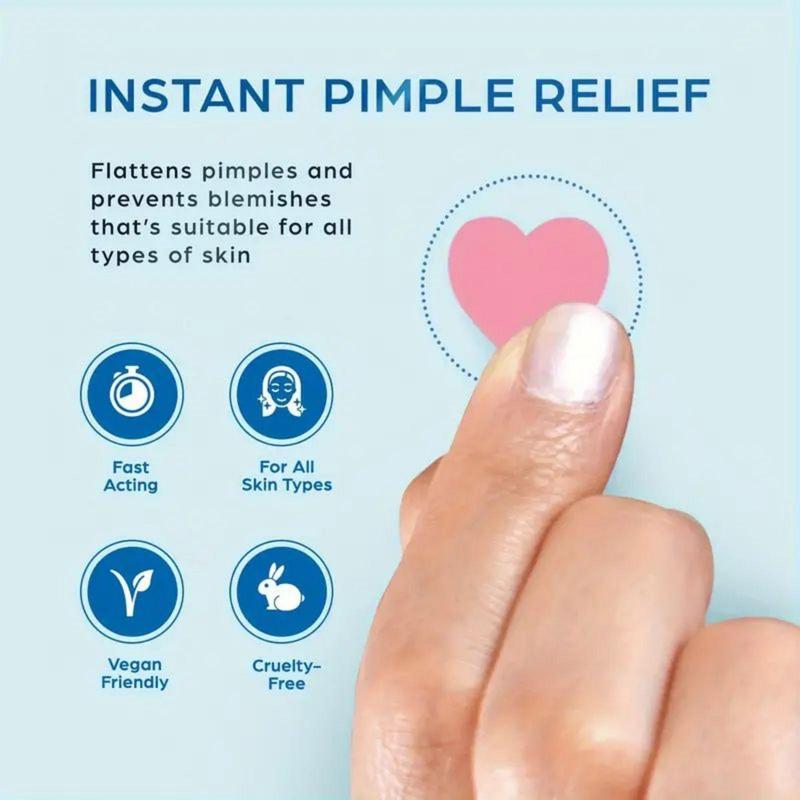 Heart Shaped Acne Patch, 120pcs box Invisible Acne Cover Patches, Facial Skin Care Patches, Acne Treatment Patches for Women & Men