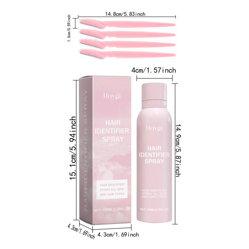 Hair Identifier Spray with Tool, 1 Set Gentle Non-irritating Hair Removal Spray with Trimmer, Hair Removal Product, Facial Hair Removal Product, National Day Offers, Christmas Gift