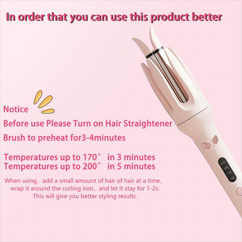 Automatic Hair Curling Iron,28mm Hair Curler Styling Tools for Home,Negative Ion Automatic Hair Curl Wand,4 Modes Temperatures Curling Iron for Women