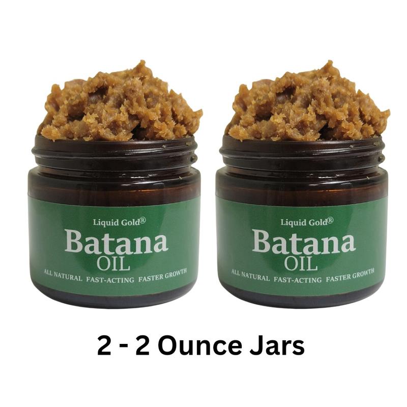 Liquid Gold 100% Unrefined Raw Batana Oil from Honduras for Thicker Fuller Healthy Hair Glass Jar 4 Ounces (2-2oz Jars)