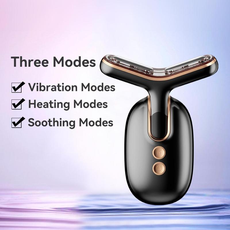 [Upgraded] Rechargeable Neck Meter, Multi-functional Face and Neck Skin Care Massage Tool, 3 Adjustable Modes, Hot Vibrating Massager, Women's Beauty Gift, Comfortable Facial Skin Care