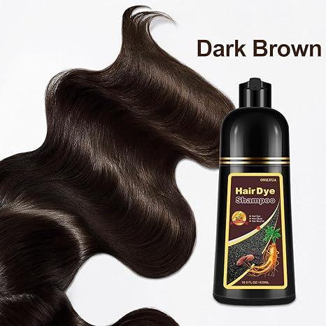 Black Hair Color Shampoo 500ML Instant Hair Dye Shampoo Haircare for Men & Women-Color Shampoo for any hair color in Minutes-Long Lasting-Safe & Easy to Use black hair instant black