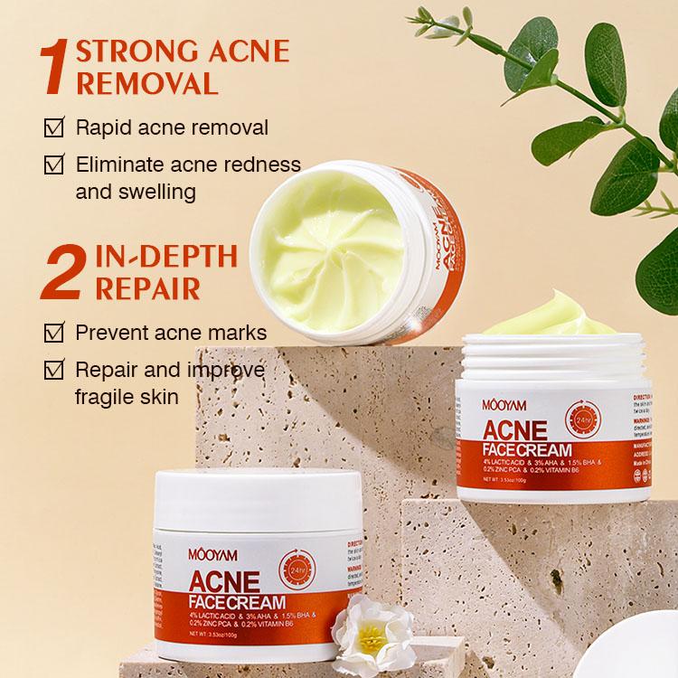 MOOYAM Acne Scar Treatment Cream 100g Centella & Snail Repair Cream Post-Acne Marks Removal Acne&Pimple Treatment Fragrance Free Paraben Free Skincare Salicylic Skin Repair Sensitive Teens-