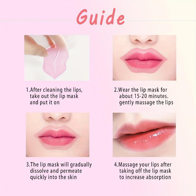 Portable Plant Extract Moisturizing Lip Mask, 1 Set Crystal Gel Lip Mask, Christmas Crystal Gel Lip Mask, Hydrating Lip Masks, Lip Care Gel Mask Smooths Dry Cracks & Improves Lip Skin, Lip Moisturizer Patches, Lip Care Product, Summer Gift, Fall Gift