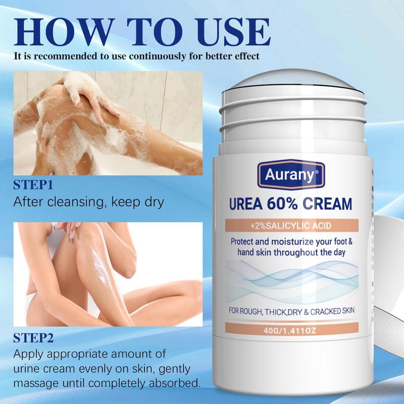 60% Urea & 2% Salicylic Acid Foot Care Cream, Moisturizing Foot Cream for Rough, Thick, Dry, Cracked Skin, Soften & Moisturizer Skin for Feet, Knees, Hand