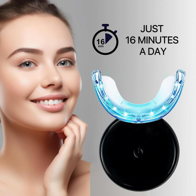 Wireless Teeth Makeup Whitener Kit, Including 1 Count Teeth Whitener Light & 14pcs Teeth Whitener Strips, Teeth Whitener Kit Home Dental Care Kit, Brightening Oral Care Set, Gift For Christmas & Fall, Winter Gift, Christmas Gift