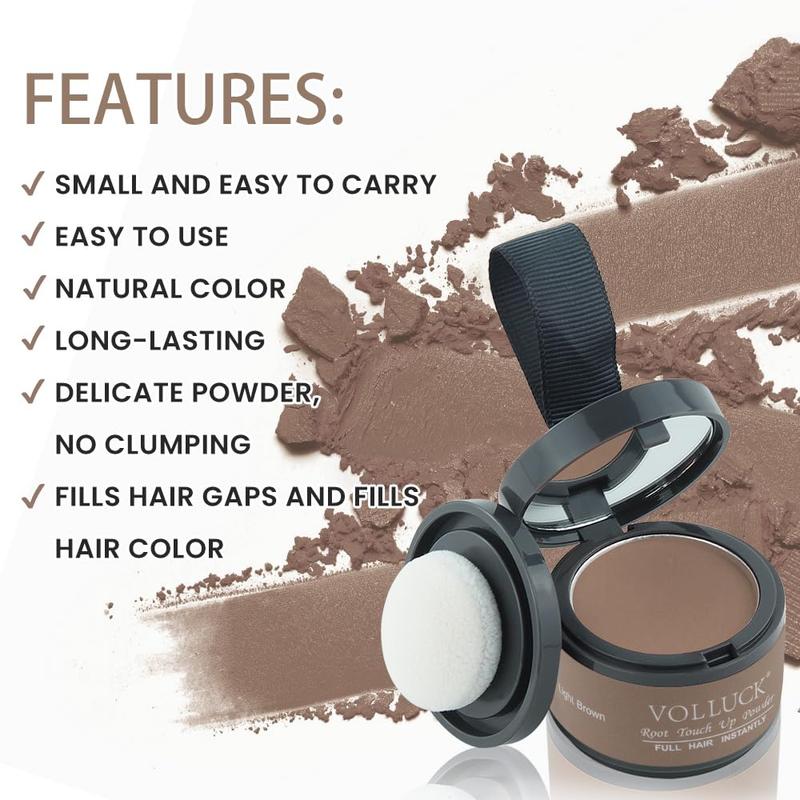 Root Touch Up Hair Powder Root Cover Up Hairline Shadow Powder Stick, Root Touch Up for Thinning Hair for Women and Men, Bald Spots, Eyebrows, Beard Line, Light-Brown