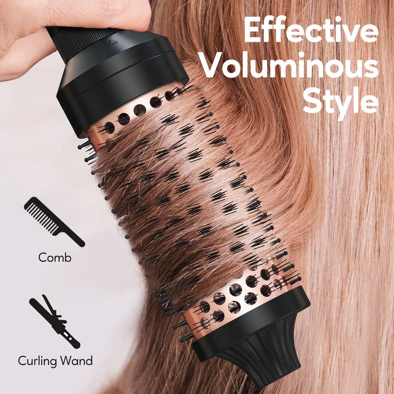 Terviiix PRO Thermal Brush Set for Voluminous Style, Non-blowing Heated Round Brush with Adjustable Temp, 3-in-1 Curling Brush with Detachable Head(1.25'',1.5'',1.77''), 20S Fast Heating with Dual MCH