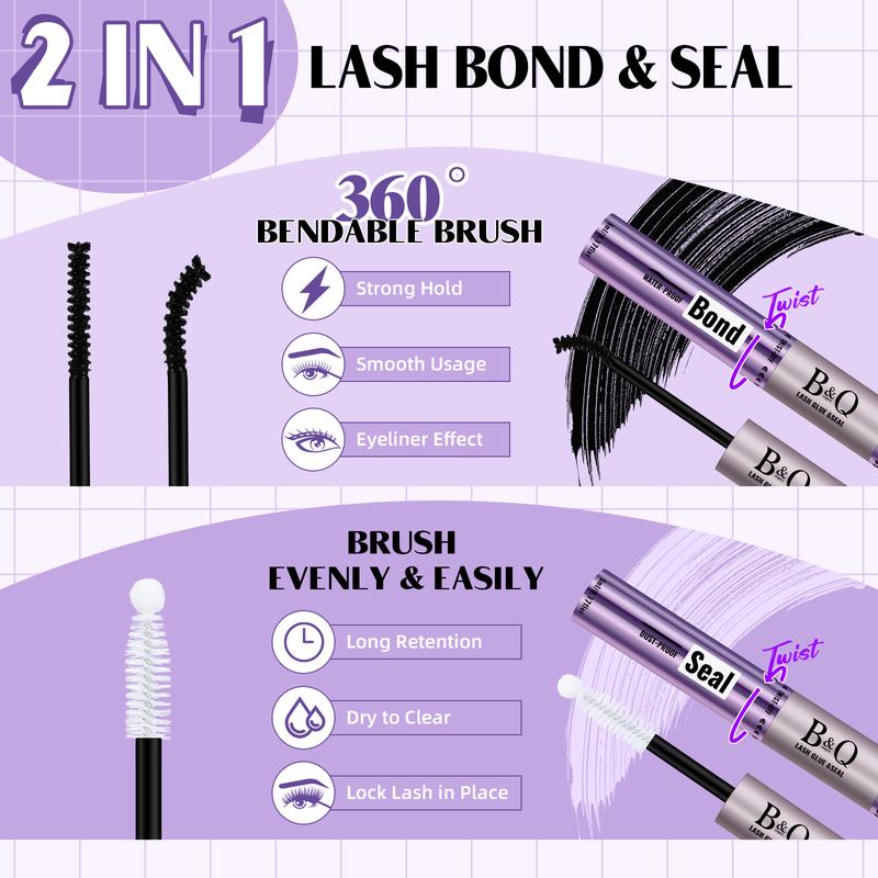 B&Q Lash l Diamond Eyeliner Kit with Bottom Lashes, DIY Lash Extension Long Lasting Waterproof & Sweat proof Kit - 28Cosmetic, Makeup，eyeliner Eyelash