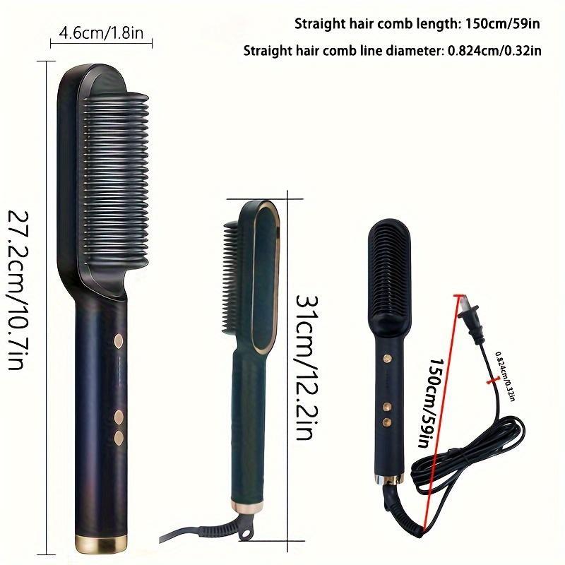 Electric Hair Straightener Comb, Multifunctional Hair Straightening Comb, Wet & Dry Hair Styling Tool for Home & Salon Use, Christmas Gift