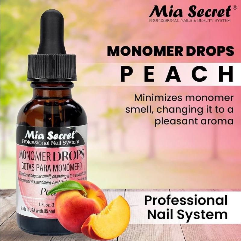 Mia Secret Monomer Drops Peach Scent 1oz nail care