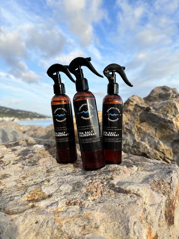 Coastal Curls Sea Salt Spray Haircare curling texturizing Cosmetic Organic Scented Rosemary Eucalyptus Argan Scent