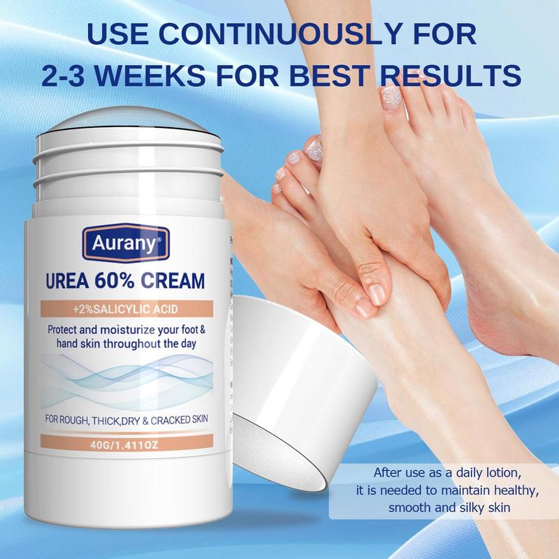 60% Urea & 2% Salicylic Acid Foot Care Cream, Moisturizing Foot Cream for Rough, Thick, Dry, Cracked Skin, Soften & Moisturizer Skin for Feet, Knees, Hand