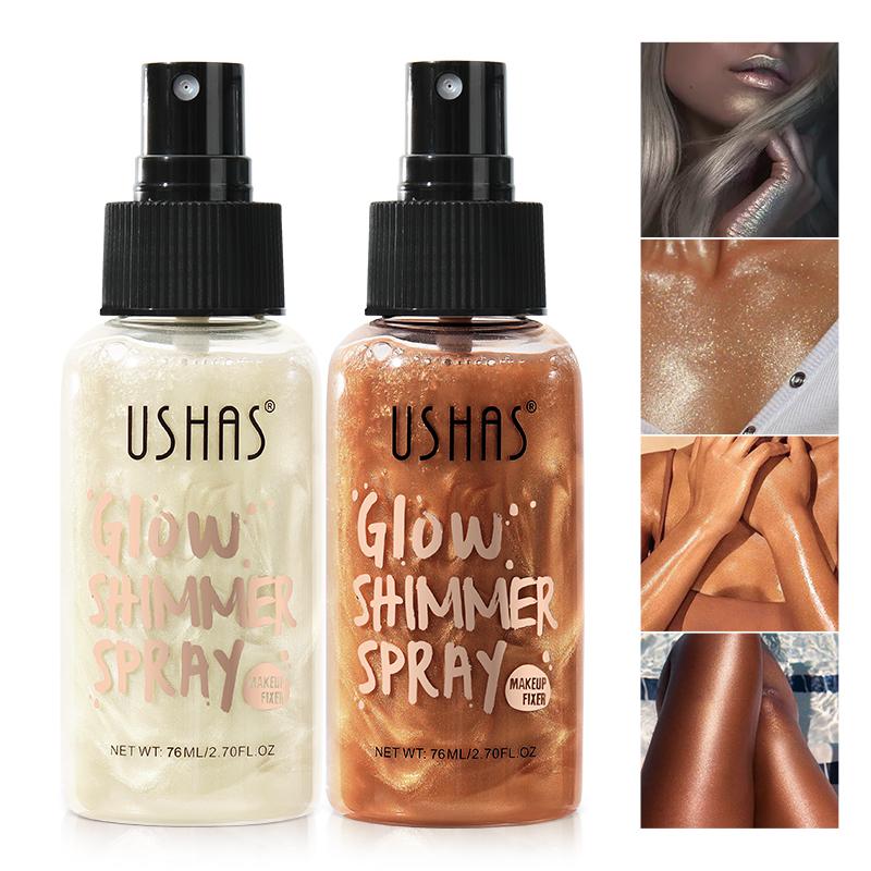 Body Glitter Spray for Hair and Body, Hairspray for Clothes, Long-Lasting Body Shimmer Spray Suitable for Stage, Festival Rave and Makeup Prom