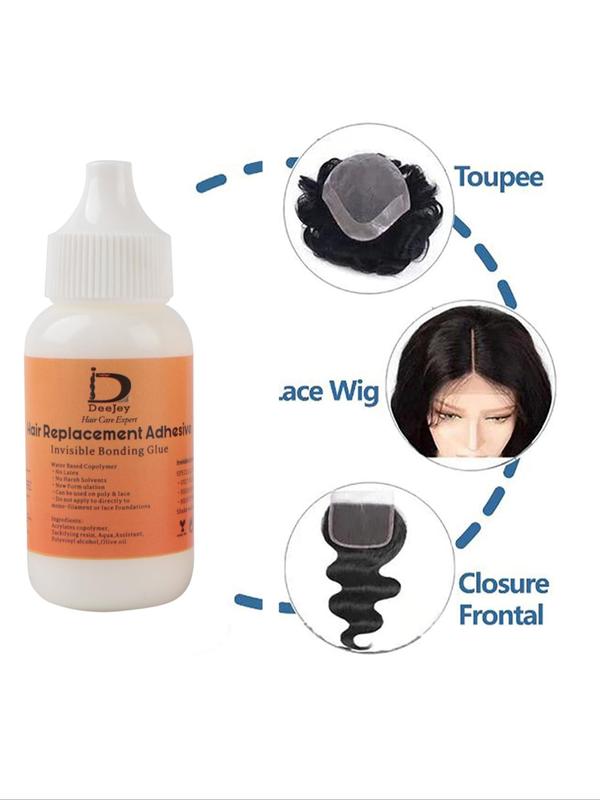 Hair Replacement Adhesive, Waterproof Lace Front Wig Glue, Invisible Strong Bonding Lace Glue, Latex-free and Oil-resistant Hair Glue