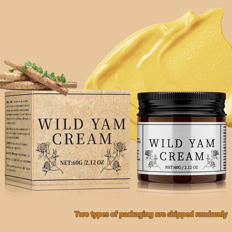 Organic Concentrated Wild Yam Cream, 1 2 Counts Natural Extract Moisturizer for Women & Men, Easy to Apply, Deep Hydrating Facial Cream, Christmas, Christmas Gift