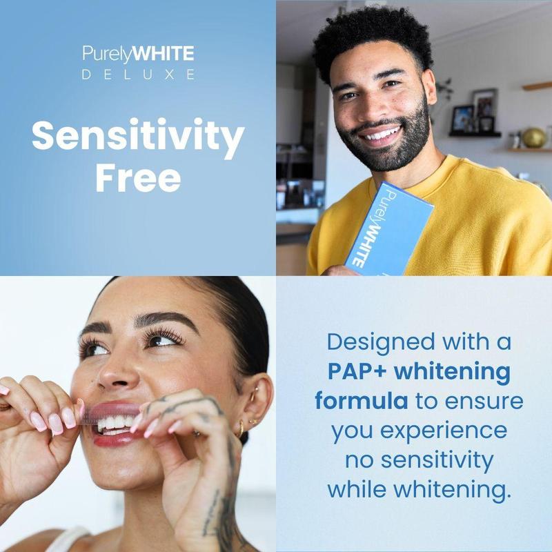 PurelyWHITE | Teeth Whitening Strips | Peroxide-Free | Instant Whitening For Sensitive Teeth