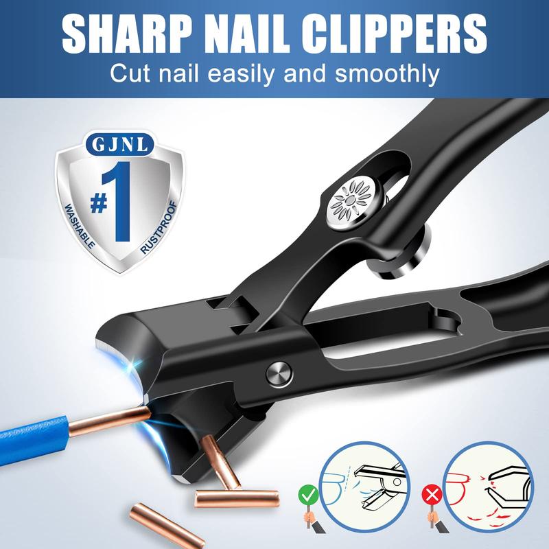 Anti-splash Nail Clipper, Wide Jaw Opening Manicure Fingernail Cutter, Thick Hard Ingrown Toenail Cutics Scissors Tool, Summer Nail Art & Care Tool, Nail Supplies, Christmas Gift