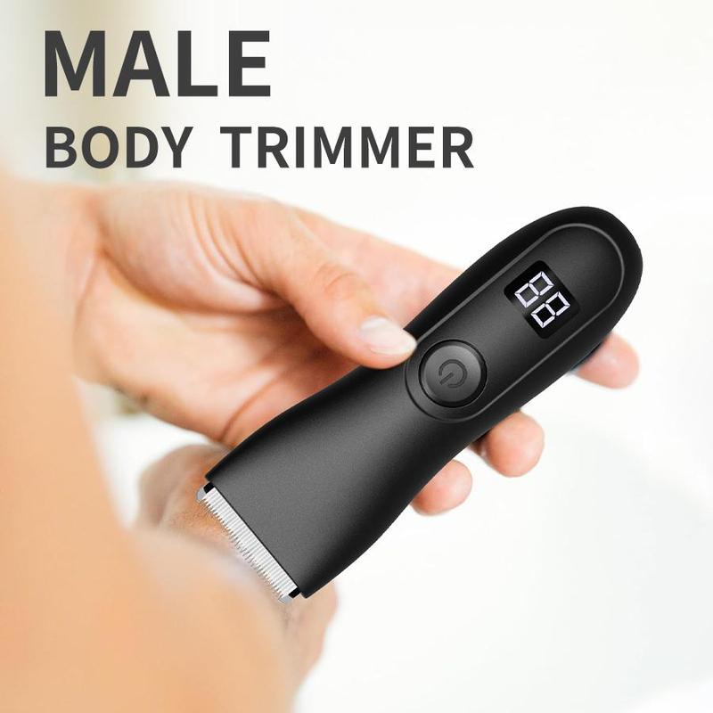 Electric Groin Hair Trimmer, 1 Box Waterproof Body Hair Trimmer, Men Pubic Hair Trimmer, Cordless Men Body Shaver Groomer, Gift for Men