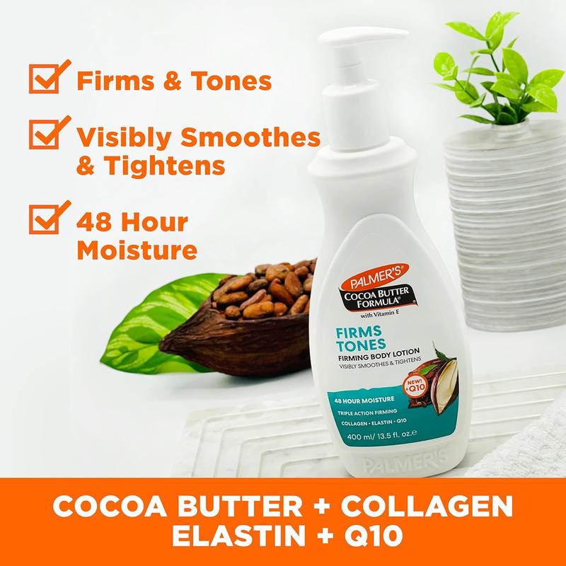 Palmer's Cocoa Butter Formula Skin Firming Body Lotion 13.5 Oz, Toning & Tightening Cream Shea Vegan Moisturize Body Care Coconut