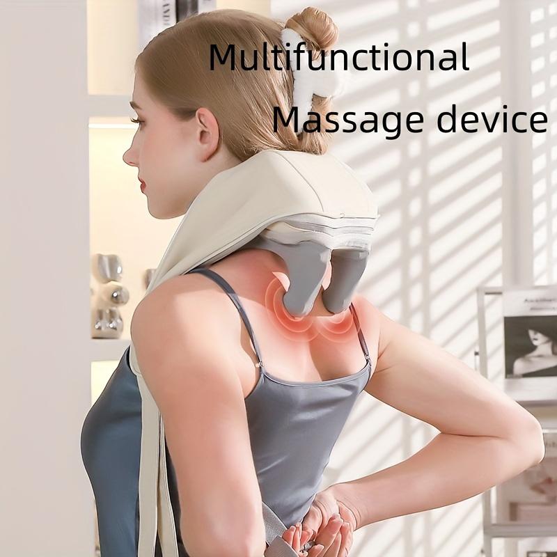 Relaxzen Neck And Shoulder Massager With Soothing Heat - 5D Deep Kneading To Relieve Deep Muscle Soreness - Portable For Home, Office And Car Seats