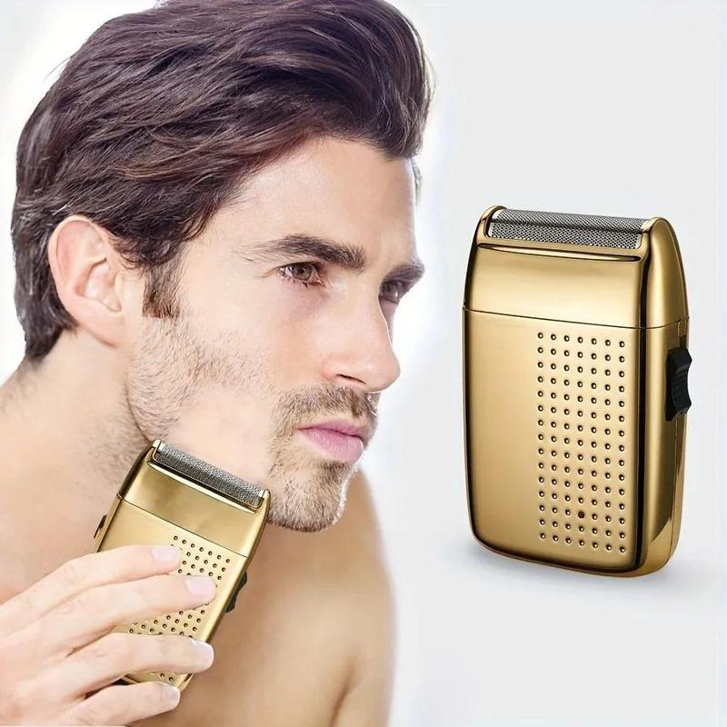 Electric Razor for Men, 1 Box Rechargeable Men's Gold Foil Shavers, Strong Power Beard & Mustache Trimmer, Professional Beard Trimmer for Men