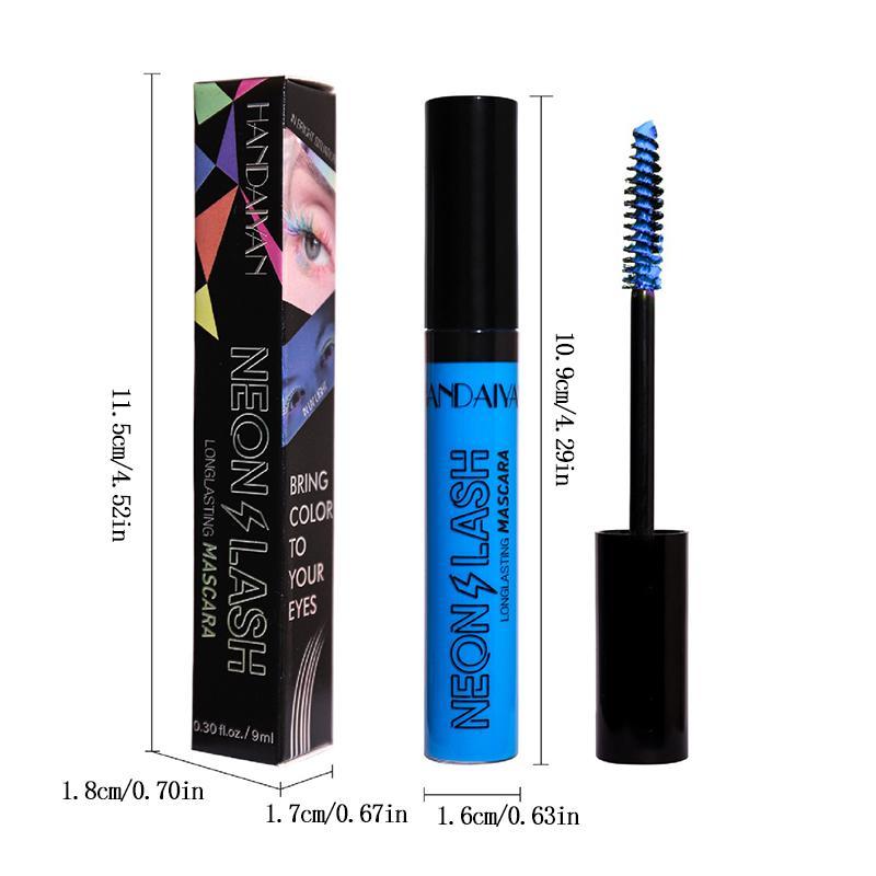 UV Glow Neon Mascara, Long Lasting Waterproof Mascara, Colorful Smudge-proof Fluorescent Colorful Mascara, Face Body Paint, Cosmetic Gift For Women & Girls