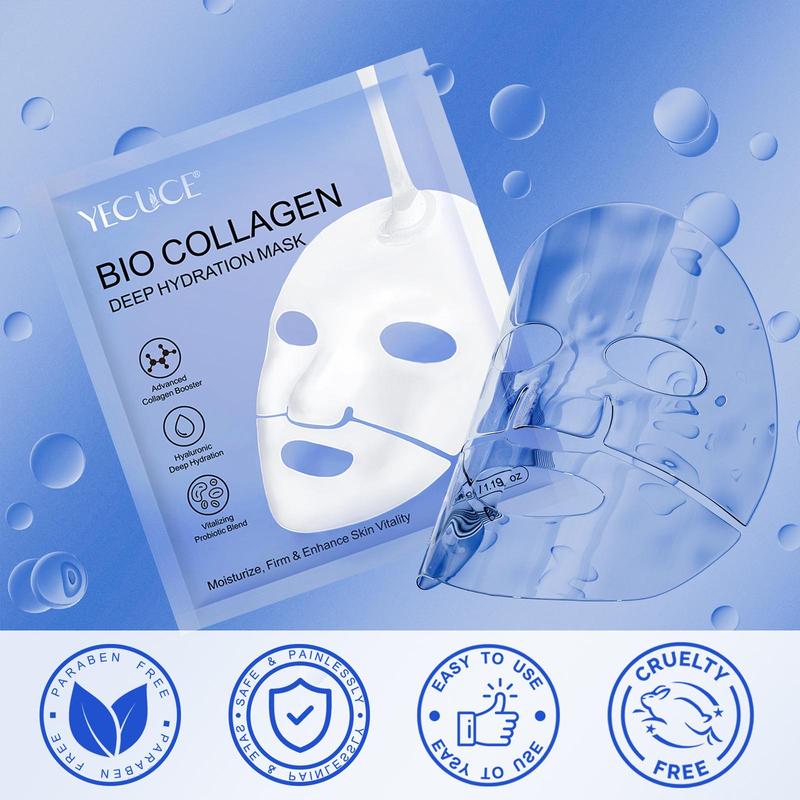 Collagen Firming Mask, 6 Counts set Deeply Moisturizing Facial Masks, Hydrating Facial Mask, Face Mask for Women & Men