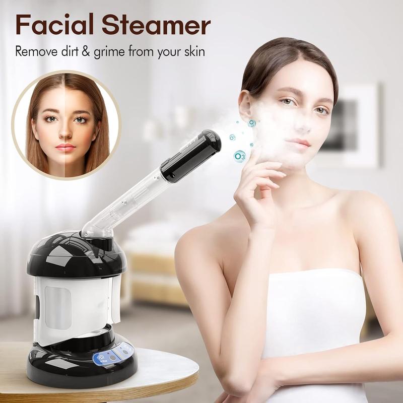 Hair Steamer- 2 in 1 Facial and Hair Steamer for Natural Hair with Ozone, Face Steamer Hair Humidifier Moisturising Hydration System Sprayer, Design for Personal Care Use at Home or Salon